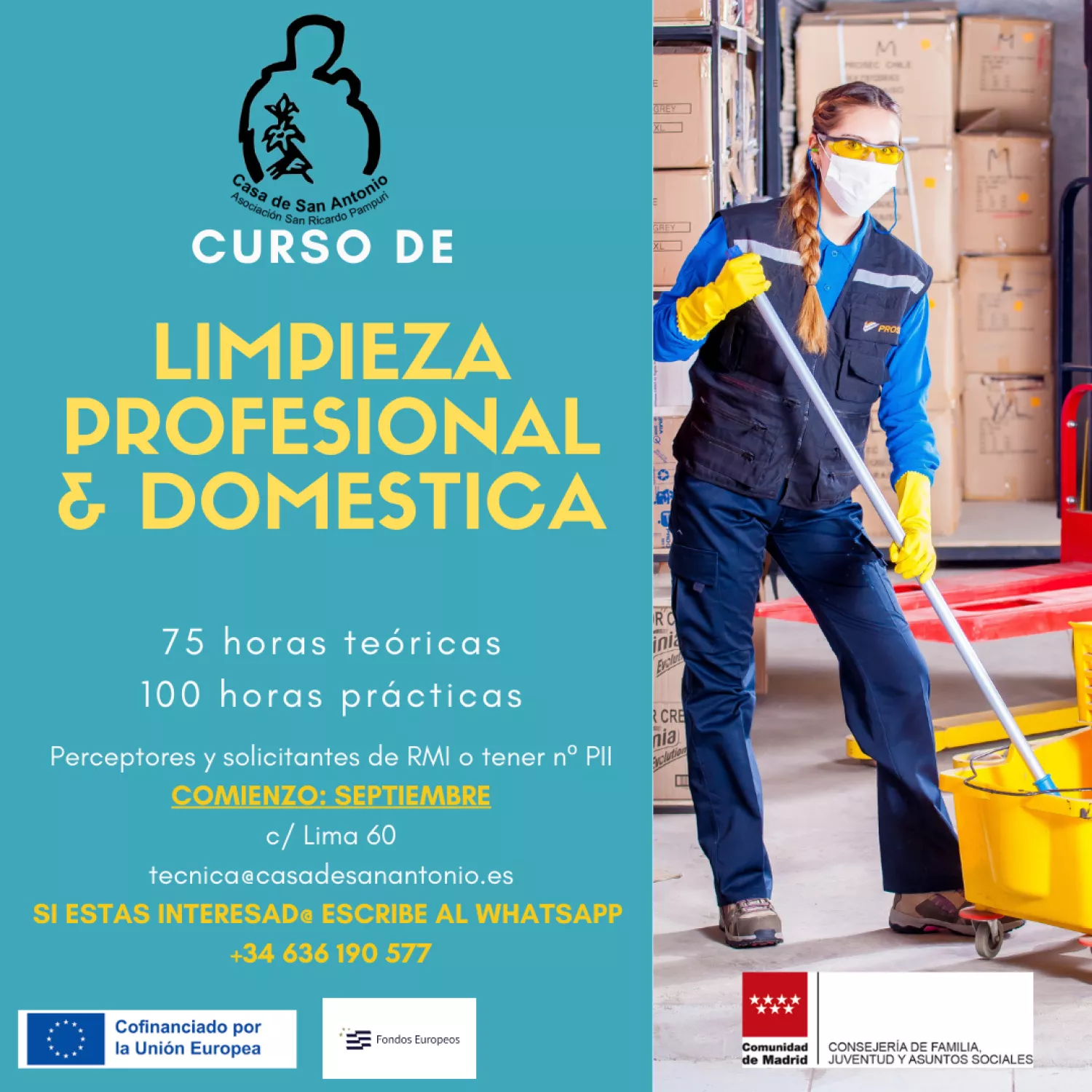 Foto cartel curso limieza
