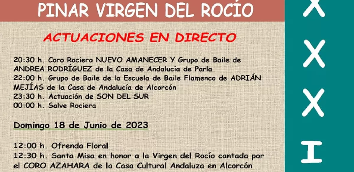 ROMERÍA DEL ROCÍO. 17 y 18 junio. PINAR DE LA VIRGEN DEL ROCÍO