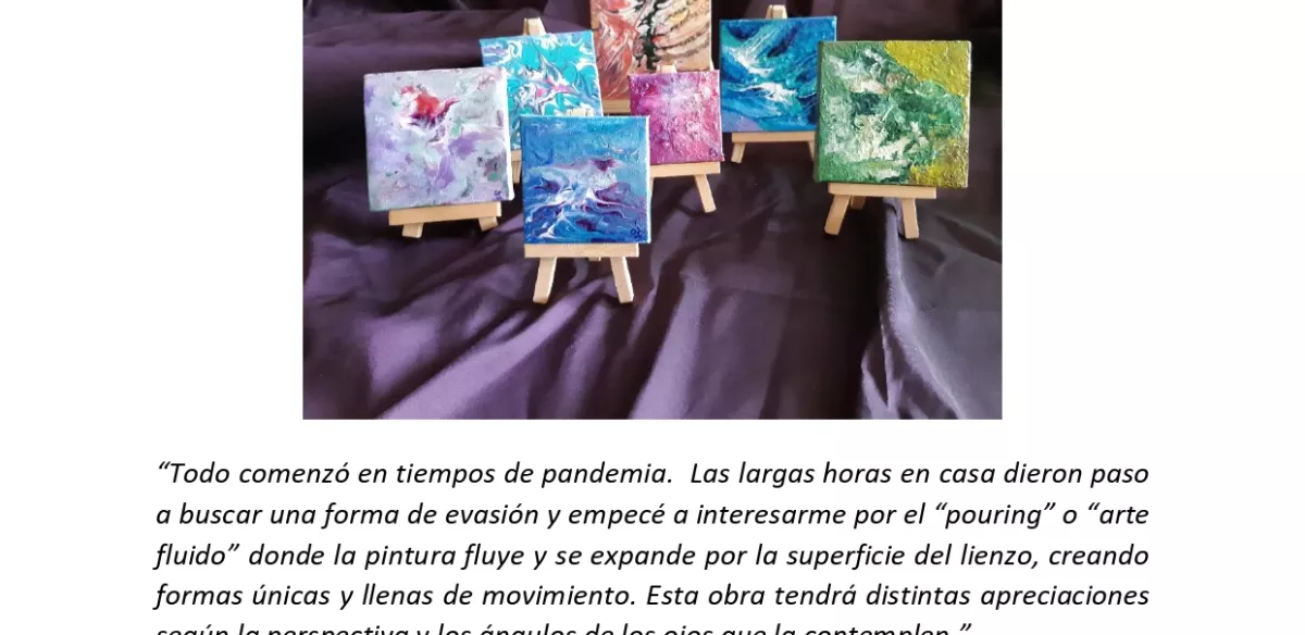 Hasta 22 de marzo “Según se mire”. Gabriel Jiménez. Acrílicos de pequeño formato (Pouring). CC LOS PINOS