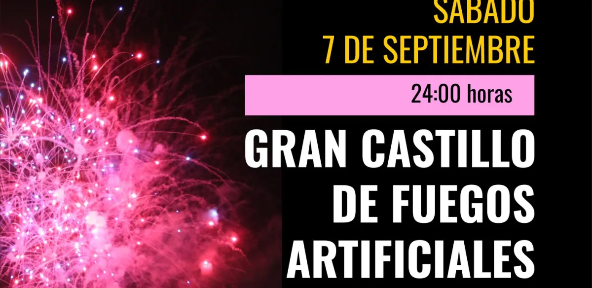 AGENDA PARA ESTE SABADO 7 DE SEPTIEMBRE. FIESTAS PATRONALES