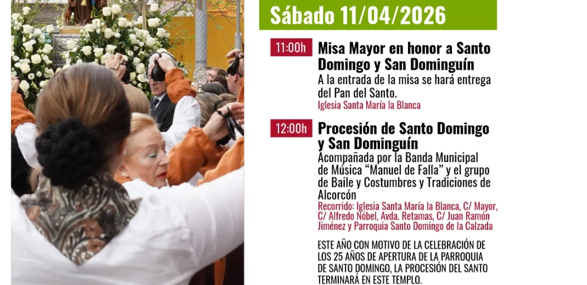 FIESTAS DE SANTO DOMINGO Y SAN DOMINGUÍN  Sábado 11 de abril