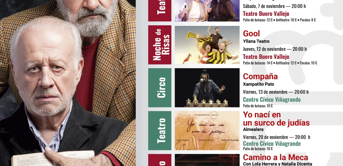 PROGRAMACIÓN ARTES ESCÉNICAS.  NOVIEMBRE