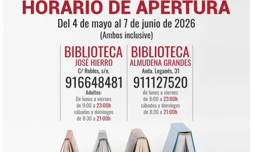 Ampliación horario de Bibliotecas Municipales