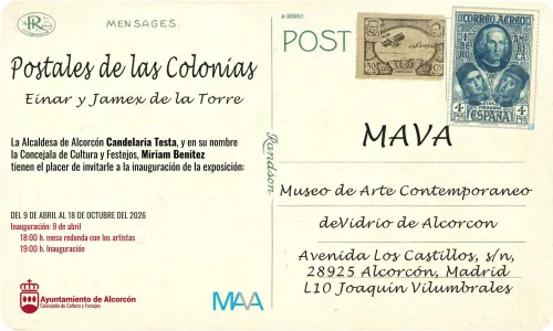 Inauguración de la Exposición Postales de las colonias. Hermanos de la Torre