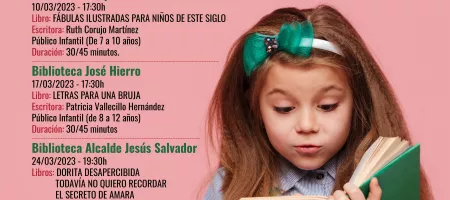 Ceuntacuentos y presentaciones de libros en las Bibliotecas municipales