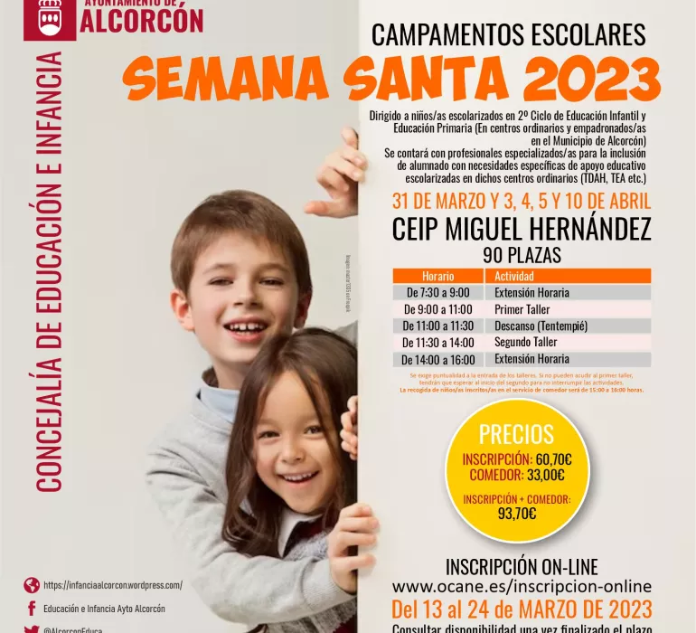 cartel campamento semana santa 2023