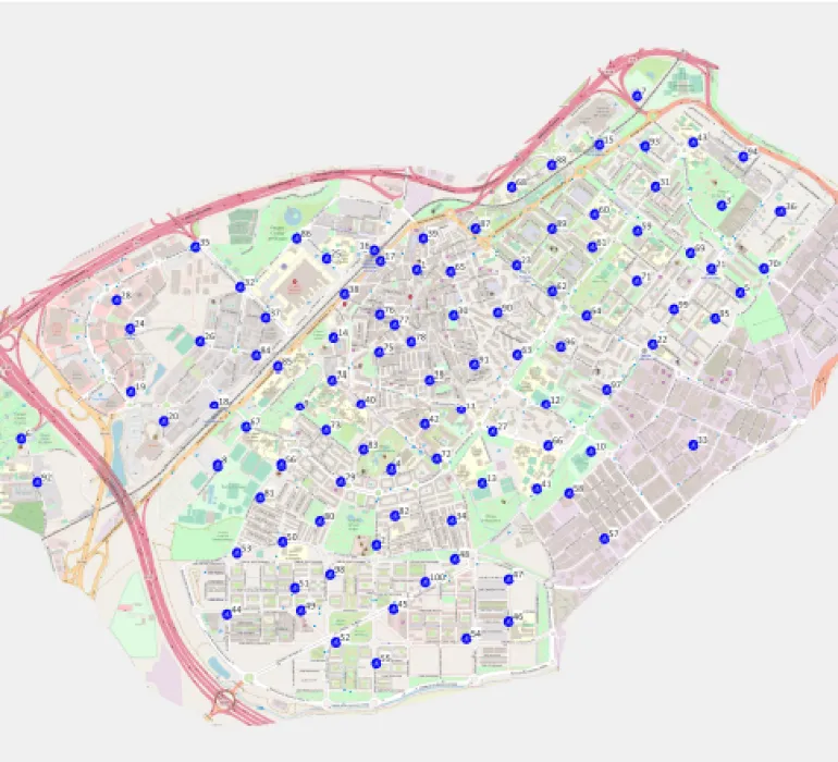Plano aparcabicis